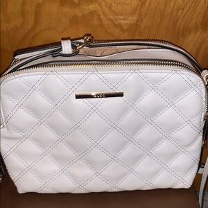 ALDO White Quilted Crossbody Bag